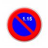 B6a2 - Panneau stationnement interdit du 1er au 15 du mois Mysignalisation.com