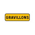 Photo : KM9 - Panonceau temporaire mentionnant la présence de gravillons Acier sans pied sans rails - 700 x 200 mm - Classe 1 (T1)