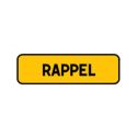 Photo : KM9 - Panonceau temporaire mentionnant un rappel Acier sans pied sans rails - 700 x 200 mm - Classe 1 (T1)