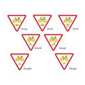 Photo : Panonceaux M12 M12d - 300 mm (1 rail au dos) - Classe 1 (T1) - Dos brut