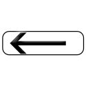 Photo : M8e - Panonceau section de stationnement à gauche 350 x 150 mm (1 rail au dos) - Classe 1 (T1)