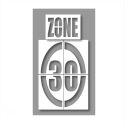 Photo : Pochoir Zone 30 km/h PVC