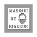 Photo : Pochoir : Masque de rigueur H 700 x L 700 mm - PVC