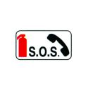 Photo : M9f - Panonceau poste d'appel d'urgence et lutte incendie 350 x 250 mm (1 rail au dos) - Classe 1 (T1)