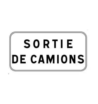 Panonceau M9z : Sortie de camions
