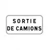 Panonceau M9z : Sortie de camions