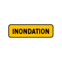 Photo : KM9 - Panonceau temporaire mentionnant une inondation Acier sans pied sans rails - 700 x 200 mm - Classe 1 (T1)