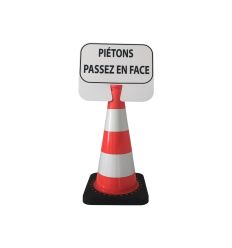 Panneau de signalisation à clipser : Piétons passez en face