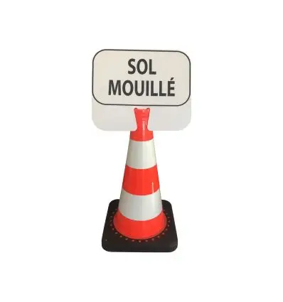 Panneau de signalisation à clipser : Sol Mouillé
