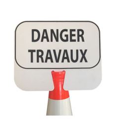 Panneau de signalisation à clipser : Danger Travaux