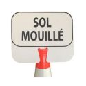 Photo : Panneau de signalisation à clipser : Sol Mouillé Blanc