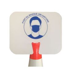 Panneau de signalisation à clipser : Port du masque obligatoire