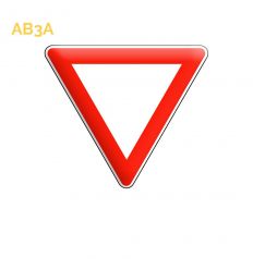 AB3a - Panneau cédez le passage à l'intersection