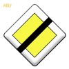 AB7 - Panneau d'indication fin du caractère prioritaire d'une route
