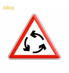 AB25 - Panneau carrefour à sens giratoire