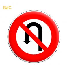 B2c - Panneau interdiction de faire demi tour