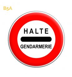 B5a - Panneau arrêt au poste de gendarmerie Mysignalisation.com