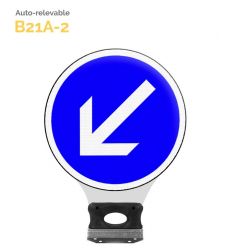 B21a2 - Balise Auto-Relevable contournement par la gauche