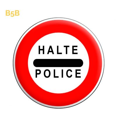 B5b - Panneau arrêt au poste de police