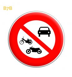 B7b - Panneau accès interdit à tous les véhicules à moteur