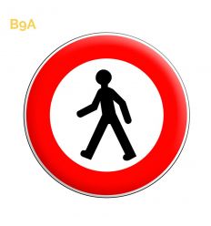 B9a - Panneau accès interdit aux piétons