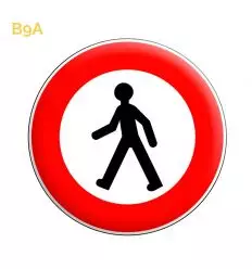 B9a - Panneau accès interdit aux piétons