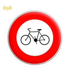 B9b - Panneau accès interdit aux cycles