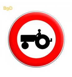 B9d - Panneau accès interdit aux véhicules agricoles à moteur