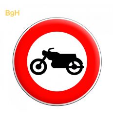 B9h - Panneau accès interdit aux motocyclettes et motocyclettes légères