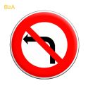 B2a - Panneau interdiction de tourner à gauche à la prochaine intersection
