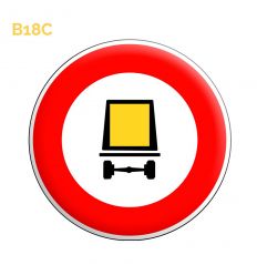 B18c - Panneau accès interdit aux véhicules transportant des marchandises dangereuses Mysignalisation.com