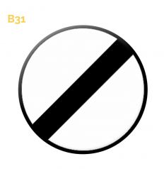 B31 - Panneau fin de toutes les interdictions précédemment signalées Mysignalisation.com