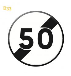 B33 - Panneau fin de limitation de vitesse