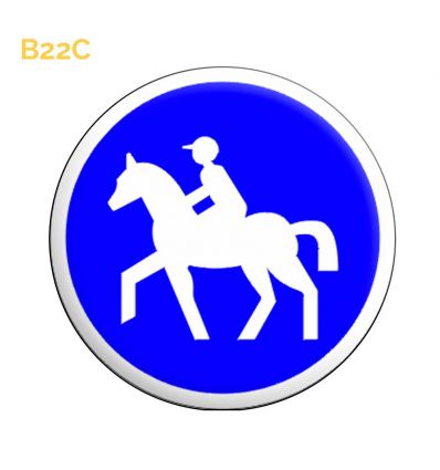 B22c - Panneau chemin obligatoire pour cavaliers