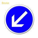B21a2 - Panneau contournement obligatoire par la gauche