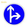 B21d1 - Panneau direction obligatoire à la prochaine intersection: tout droit ou à droite Mysignalisation.com