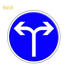B21e - Panneau direction obligatoire à la prochaine intersection: à droite ou à gauche Mysignalisation.com