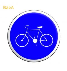 B22a - Panneau piste ou bande obligatoire pour les cycles sans side car ou remorque