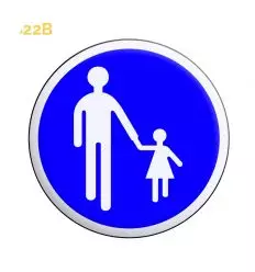B22b  - Panneau chemin obligatoire pour piétons