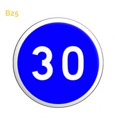 B25 - Panneau vitesse minimale obligatoire Mysignalisation.com