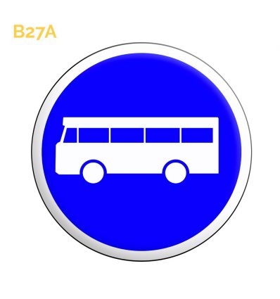B27a - Panneau voie réservée aux véhicules des services réguliers de transport en commun
