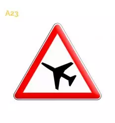 A23 - Panneau Traversée d'une Aire de Danger Aérien