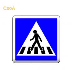 C20A - Panneau d'indication d'un passage pour piétons