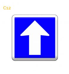 C12 panneau d'indication de circulation à sens unique. MySignalisation.com