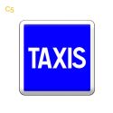 C5 panneau d'indication d'une station de taxis. MySignalisation.com