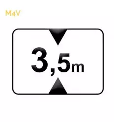 M4v - Panonceau de hauteur maximale de la chaussée