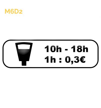 M6d2 - Panonceau complémentaire aux panneaux de stationnement et d'arrêt Mysignalisation.com