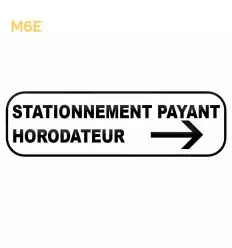 M6e - Panonceau complémentaire aux panneaux de stationnement et d'arrêt