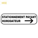 Photo : M6e - Panonceau stationnement payant horodateur 350 x 150 mm (1 rail au dos) - Classe 1 (T1)