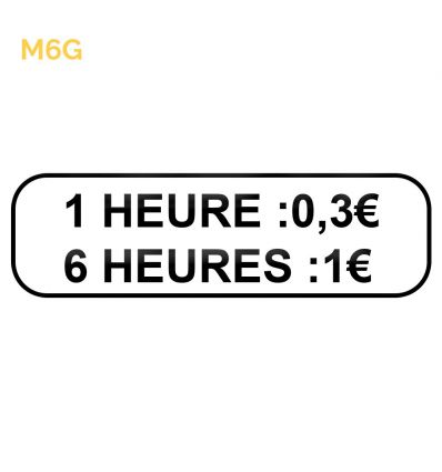 M6g - Panonceau complémentaire aux panneaux de stationnement et d'arrêt Mysignalisation.com
